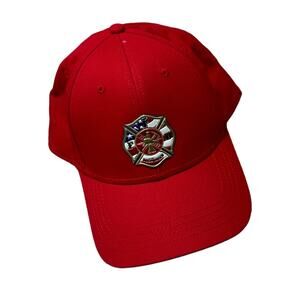Volunteer Firefighter Red Hat Cap America